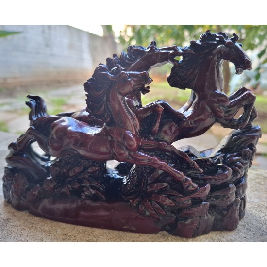 Διακοσμητικό γλυπτό με 3 άλογα (μικρό)