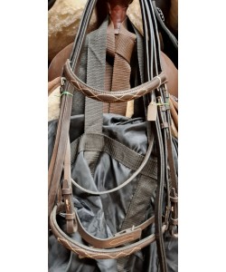 Δερμάτινα γκέμια διακόσμηση με ραφές