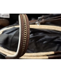 Δερμάτινο γκέμι με διακόσμηση μεταλλική αλυσίδα