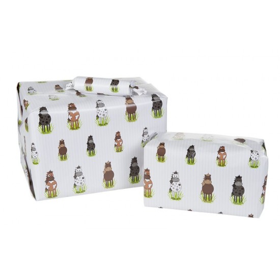 Χαρτί περιτυλίγματος δώρου με καρτούν άλογα