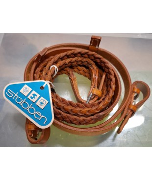 Δερμάτινα ηνία Stubben πλεξούδα  Δερμάτινα ηνία Stubben πλεξούδα