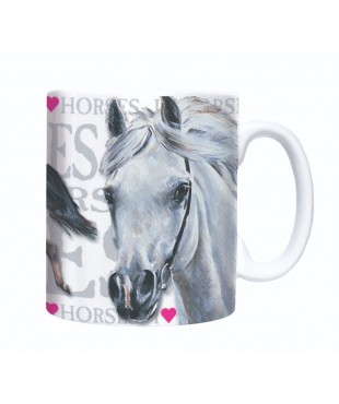 "I love horses" mug