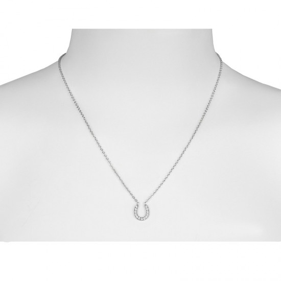 Κολιέ πέταλο με στρας