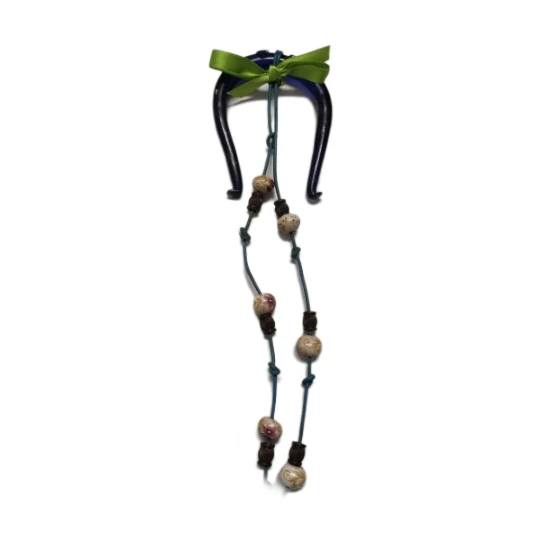 Διακοσμητικό γυάλινο μπλε πέταλο 