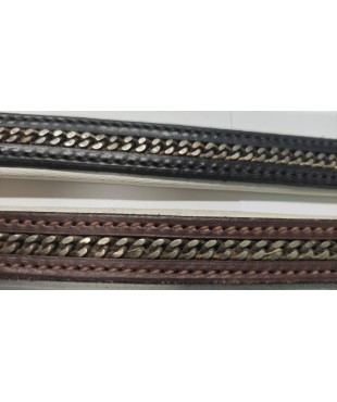 Δερμάτινα προμετωπίδια με αλυσίδα 