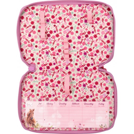 Τριπλή κασετίνα πολύχρωμη με άλογα 