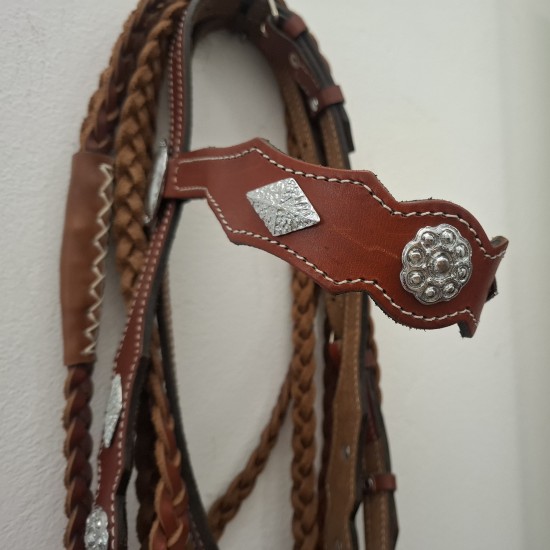 Γκέμι τ. Western με ηνία πλεξούδα ARGY'S ART