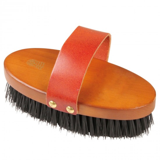 Ξύλινες βούρτσες με δερμάτινο χερούλι