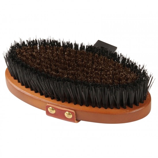 Ξύλινες βούρτσες με δερμάτινο χερούλι