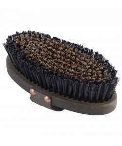 Ξύλινες βούρτσες με δερμάτινο χερούλι