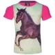 Κοντομάνικα παιδικά μπλουζάκια με άλογα 
