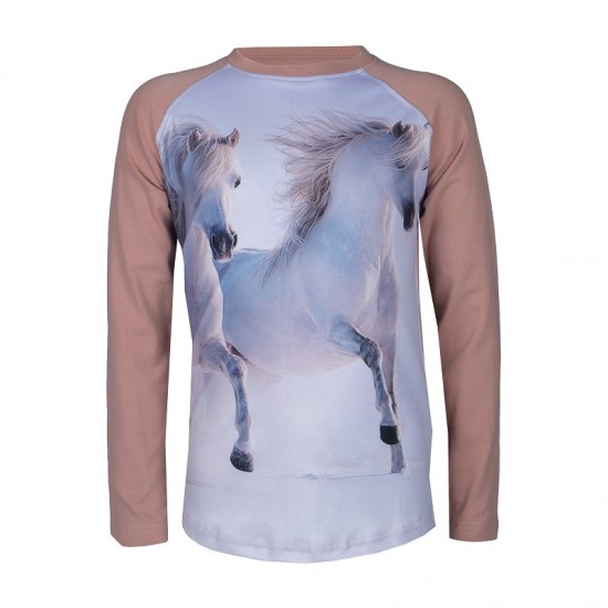 Kids long sleeve t-shirt, horse print