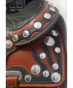 Σέλα τ. Western ARGY'S ART (δίχρωμη), με μεταλλική διακόσμηση