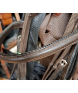 Γκέμια δερμάτινα με ιμάντινα ηνία