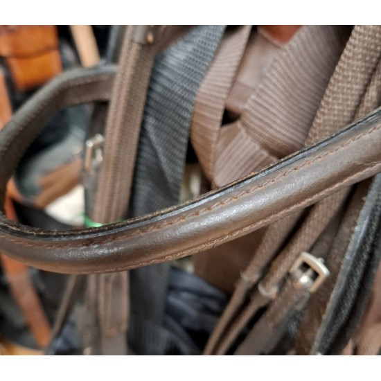 Γκέμια δερμάτινα με ιμάντινα ηνία