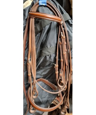 Γκέμια δερμάτινα Stubben, με δερμάτινα ηνία