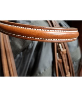 Γκέμια δερμάτινα Stubben, με δερμάτινα ηνία