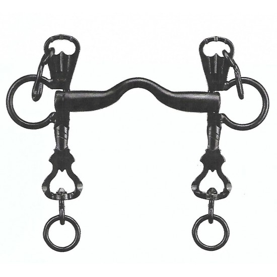 Στομίδα Pelham σε μαύρο χρώμα (LOPEZ)