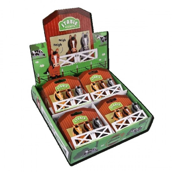 Γόμες άλογα σε στάβλο (σετ)