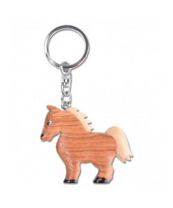 Key Ring Horse In Wood (W)