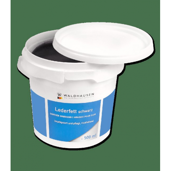 Γράσο για δέρματα (μαύρο) με βαζελίνη, 500ml (W)