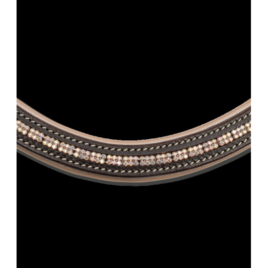 Γκέμια δερμάτινα κυματιστά με στρας (W)