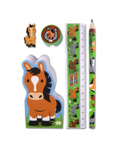 Σετ γραφής 5 τεμ. με φιγούρα αλογάκι (W)