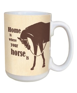 Ceramic Mug (Beige With Brown Horse)