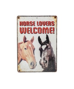 Metal Decorative Plates With Horse Print (H)