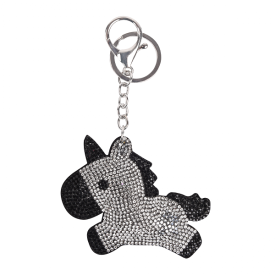 Μπρελοκ μονόκερος με χρωματιστά στρας (W)