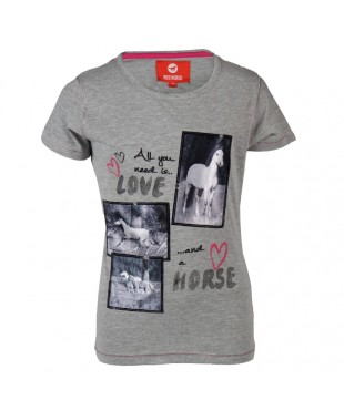 Κοντομάνικα παιδικά μπλουζάκια με τύπωμα άλογα σε πλαίσια (H)