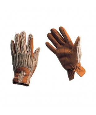 Γάντια από πλεκτό και δέρμα