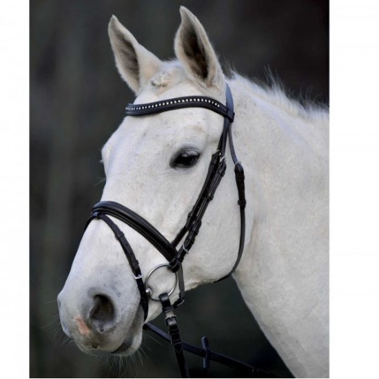 Γκέμια δερμάτινα με στρας (κυματιστά)