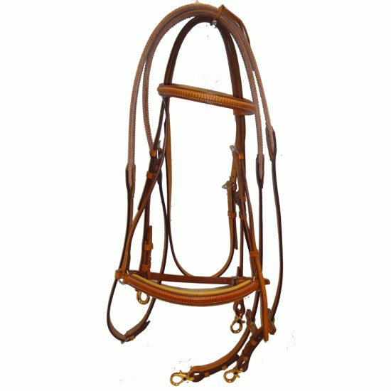 Γκέμια δερμάτινα Stubben, με λαστιχένια ηνία