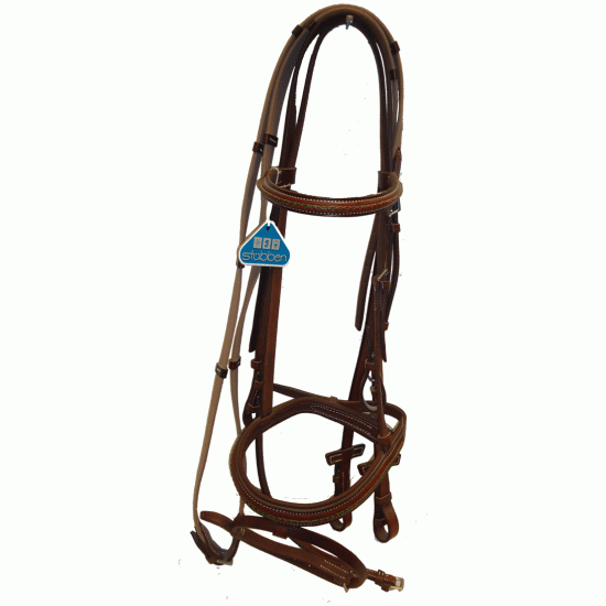 Γκέμια δερμάτινα Stubben, με ιμάντινα ηνία