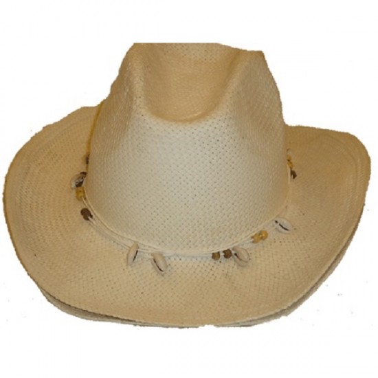 Ψάθινα καπέλα, με κοχυλάκια