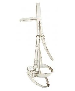 Λευκό δερμάτινο γκέμι (P)