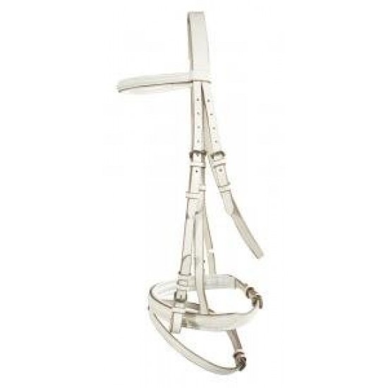 Λευκό δερμάτινο γκέμι (P)