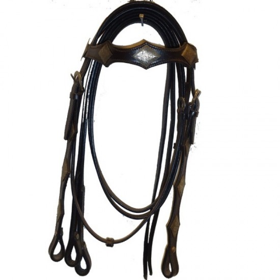 Σετ γκέμι τ. Western και προστερνίδιο με ρόμβους